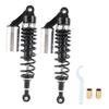 Pair 340mm Motorcycle Shock Absorber Rear Suspension Spring Universal for ATV SUVBlack Silver