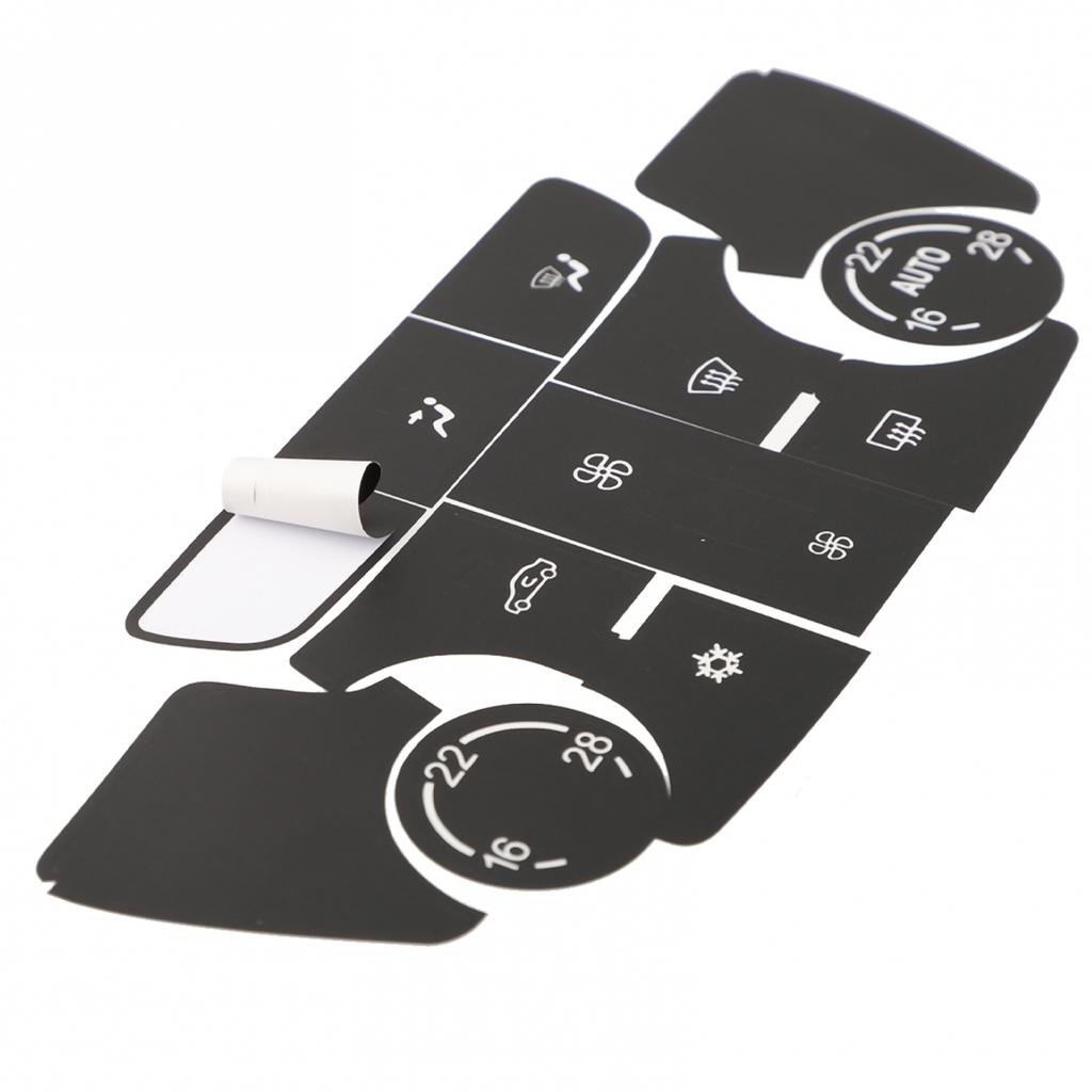 Для Buick Verano Наклейки на кнопки управления климатом кондиционера черного цвета
