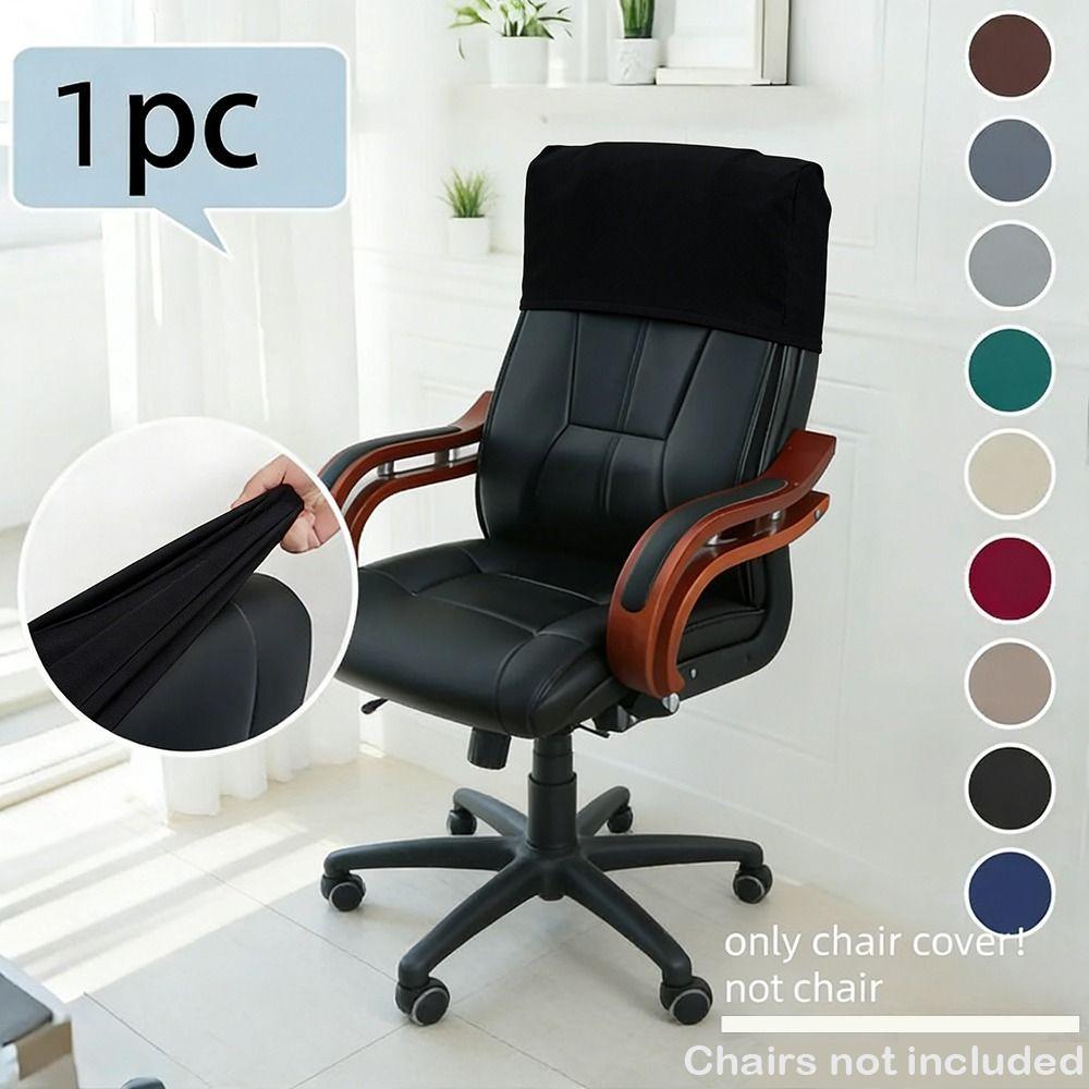 Protective Cover Office Chair Backrest Cover Solid Color Chair Back Covers  Office Chair