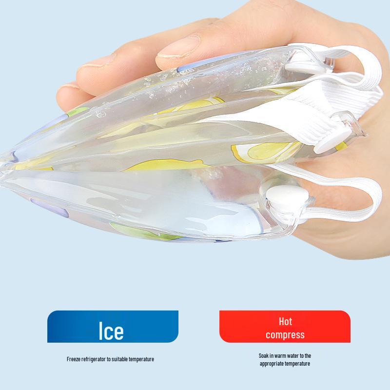 Популярная гелевая маска для глаз со съемной подкладкой: Тепло-холодовая терапия, Блокировка света, Мультяшный дизайн со свежими фруктами