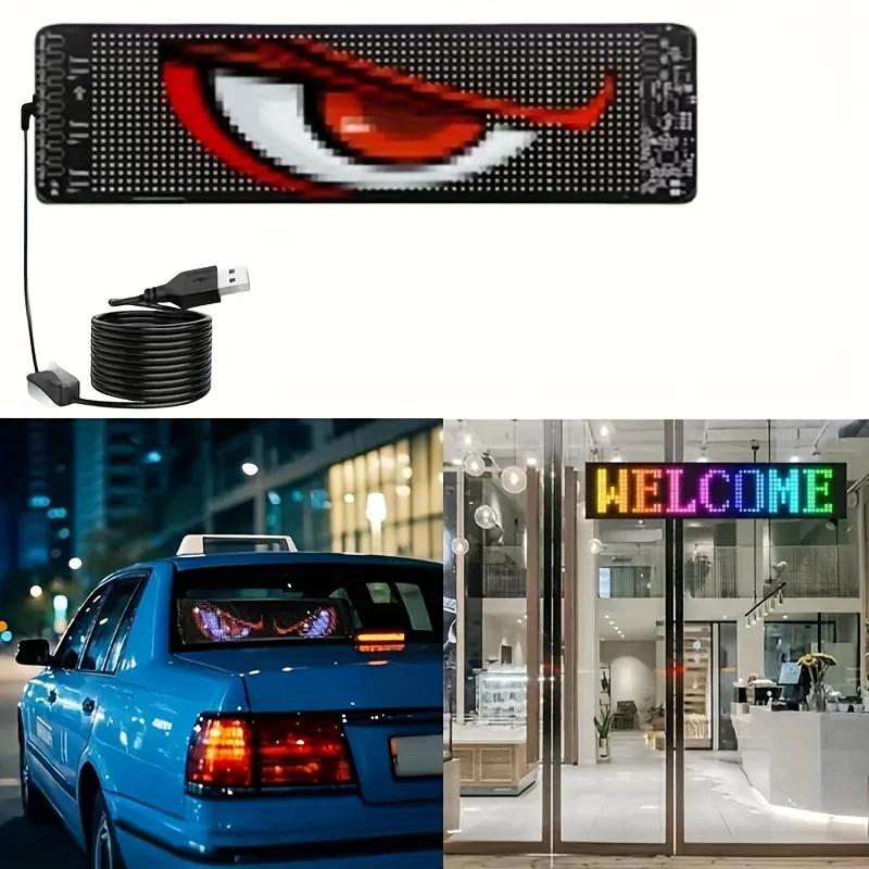 Светодиодный экран 2 шт. Программируемый светодиодный экран «Дьявольские глазки» Управление приложением и пульт дистанционного управления Подходит для Stor