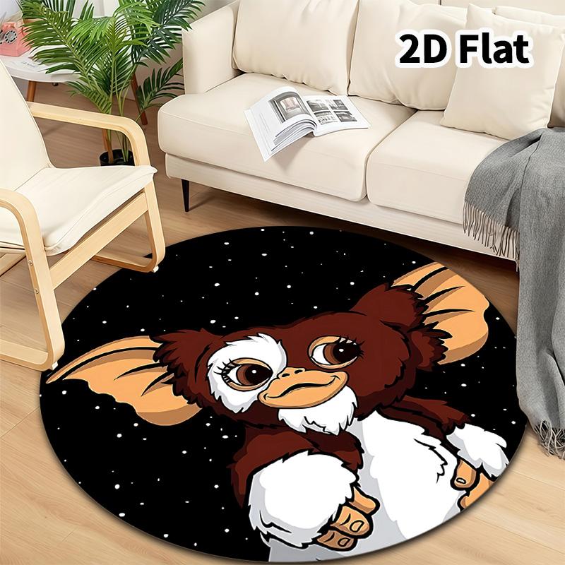Gizmo Gremlins Round Area Rug Carpet Rug For Living Room Bedroom Sofa Playroom Decor Nonslip Floor Mat