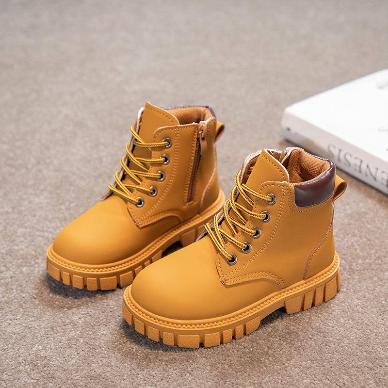 Девочки и Мальчики Dr. Ботинки Martens 2025 Осень/Зима в Британском Стиле из Кожи - Модные Детские Модные Ботинки.