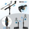 CAHAYA Microphone Stand Desktop Straight Boom 2-Way Design with Clip and Cable Cover Steel Triangular Base 1832g Height Adjustable 31-42cm 360°