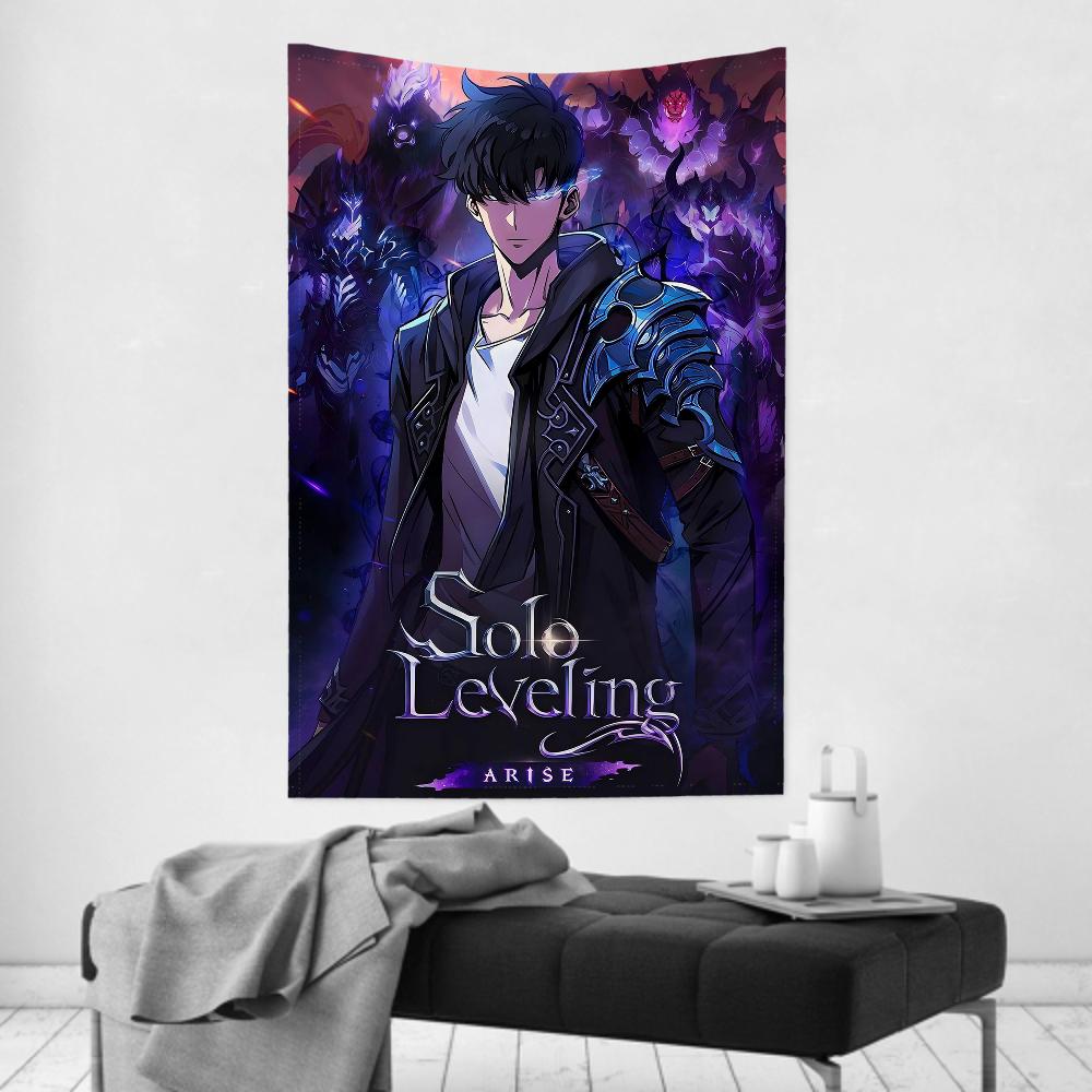 Аниме Комиксы ПериферияSolo Leveling Гобелен Декор Комнаты Настенное Полотно Вечеринка Подвесной Фон Декор Комнаты Детская Комната
