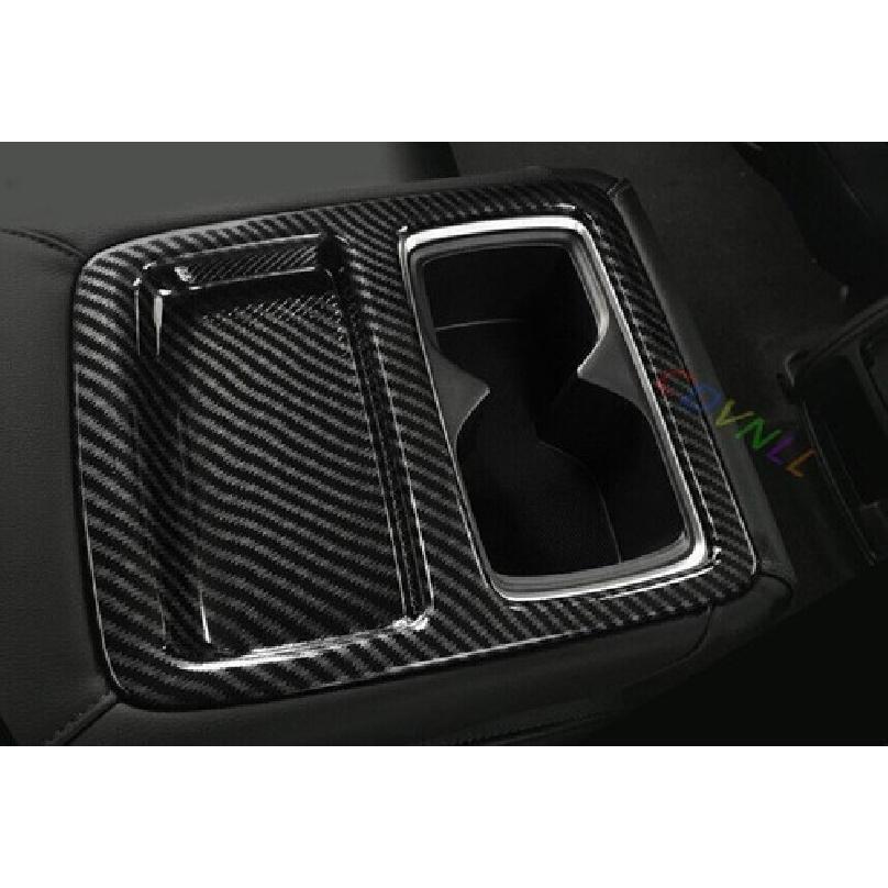 Для Honda Accord 2018-2022 Отделка из АБС-пластика под карбон Крышка подстаканника заднего подлокотника