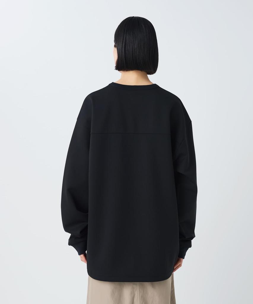 Snow Peak Double Knit Pullover Knit Sweater Cut and Sew Long Sleeve BLACK M CS-26SU007 T-Shirt Men's Women's