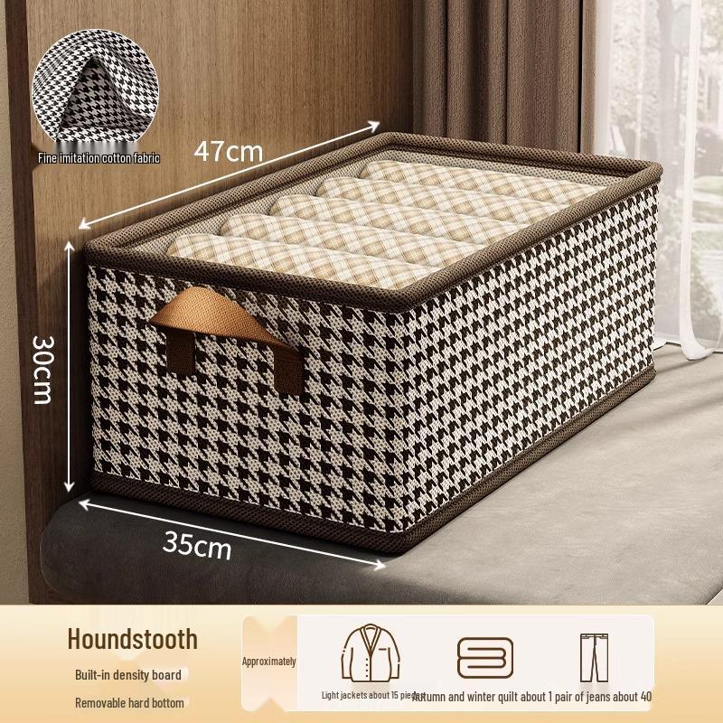 Складной ПП ящик для хранения одежды, брюк и носков с принтом «гусиная лапка»