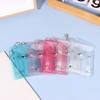Mini Make-Up Bag Cute Sequined Transparent Lipstick Bag Pink Key Chain Make-Up Bag Case