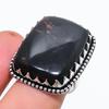Natural Mahogany Obsidian Gemstone 925 Sterling Silver Jewelry Ring Size 7 P2K70