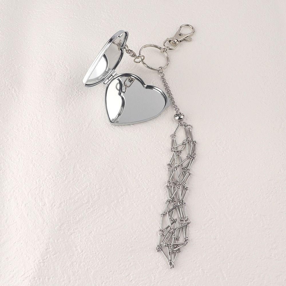 Stainless Steel Lip Balm Bag Key Chain Silver Color Lip Balm Keychain