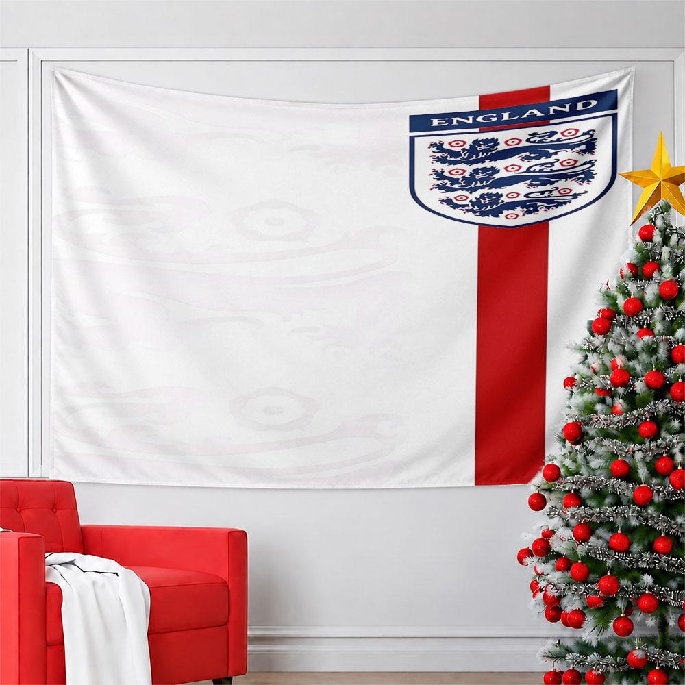 England Football Emblem Design Pattern Wall Hanging Tapestry Decorative Tapestry Home Decor for Bedroom and Living Room