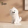 Car Interior Ornament Cute Sitting Samoyed Dog Figurine, 3D Printed Smiling Puppy Statue, Healing Animal Sculpture Desktop for Home Decor, Gift Lovers