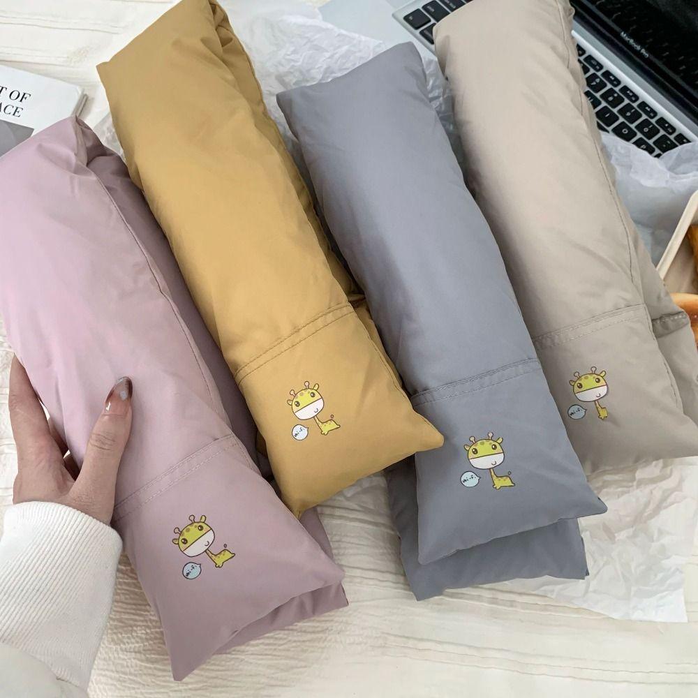 Windproof Down Cotton Scarf Solid Color Thermal Warm Scarf Fashion Winter Cross Scarf Outdoor