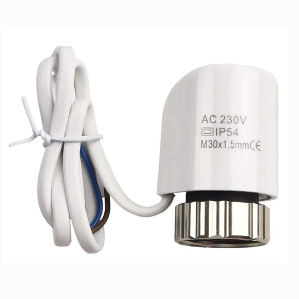 Нормально открытый электрический термопривод M30*1,5 мм без клапана для подогрева пола