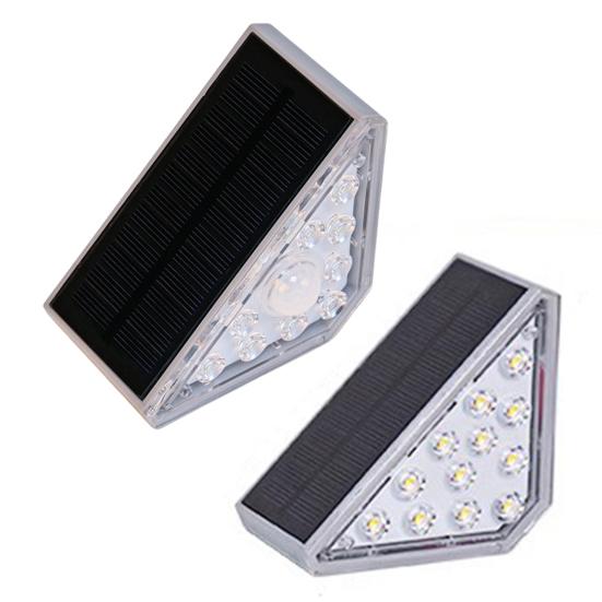 Solar Step Light Super Bright Auto On/Off Rechargeable Easy Installation Warm Ambiance Outdoor IP68 Waterproof Solar-powered Deck Light
