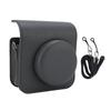 Protective Case Fit for Mini41 Instant Camera Litchi Pattern PU Leather Magnetic Flip Lid Retro Camera Bag with