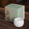 Jinxiangyu Tea Cup, Personal Household Tea Drinking Ice Jade Porcelain Water Cup, Master Cup Kung Fu Tea Set Gift Box High-End, Duofu