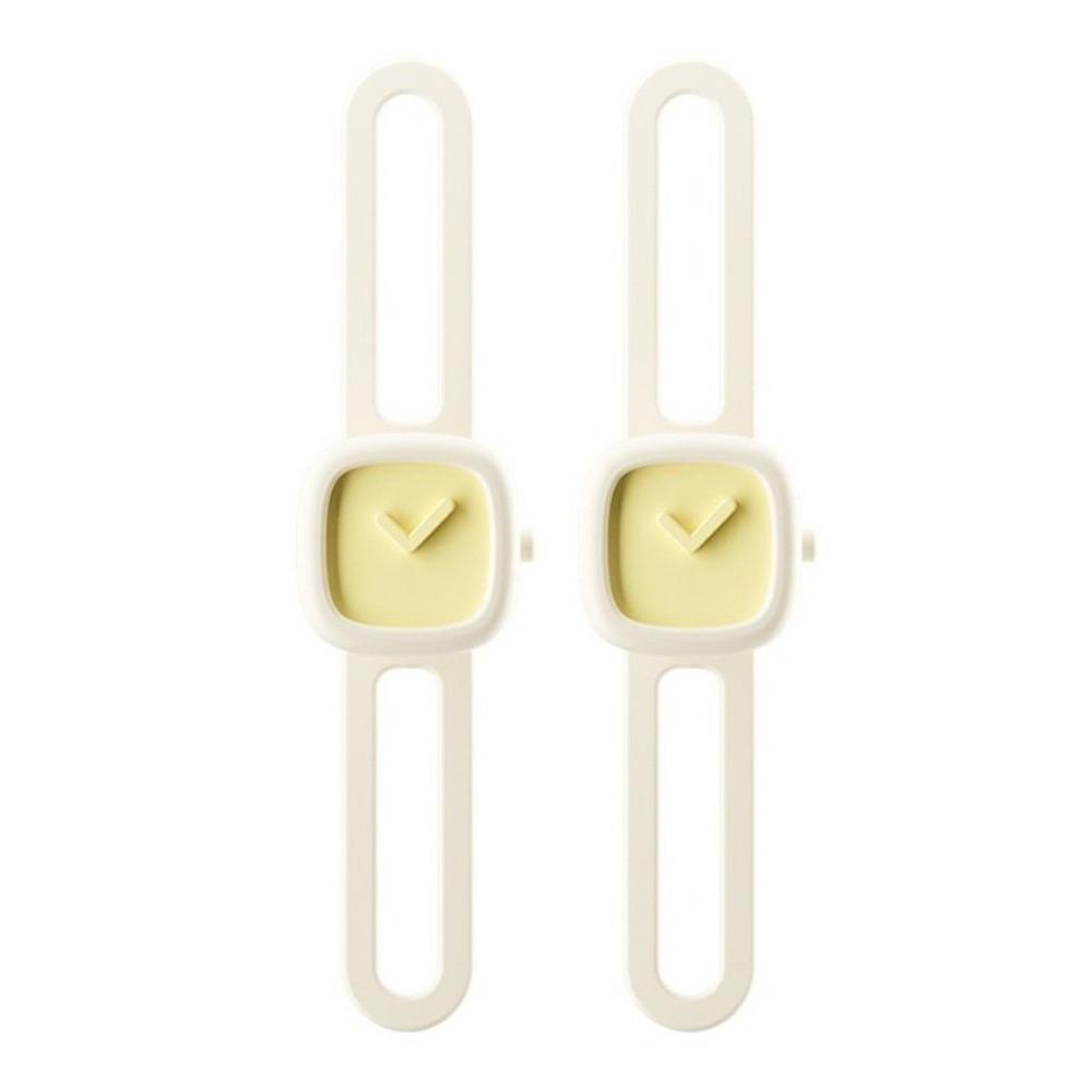 2pcs Durable Silicone Door Stopper Anti-Shock Mute Anti-crash Pad Watch Shape Practical Door Handle Bumper Home Decoration