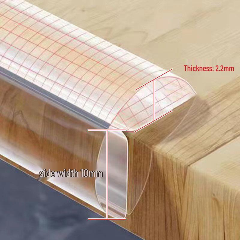 Прозрачная W-образная противоударная полоса, 10 мм*2,0 мм, самоклеящаяся защитная кромка для детской безопасности