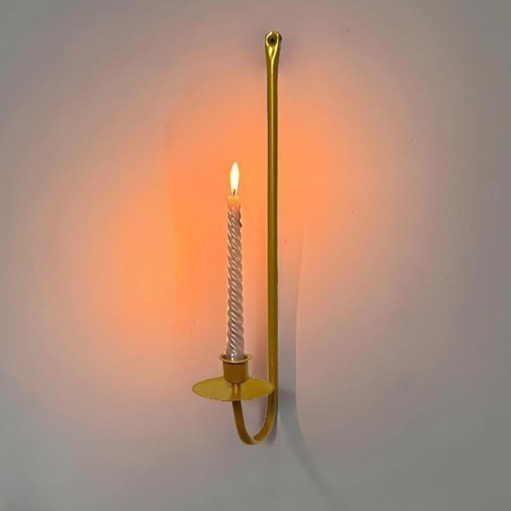 L-Shape Candlestick Holder Minimalism Metal Candle Sconce Party Prop Candle Stand Wedding Party