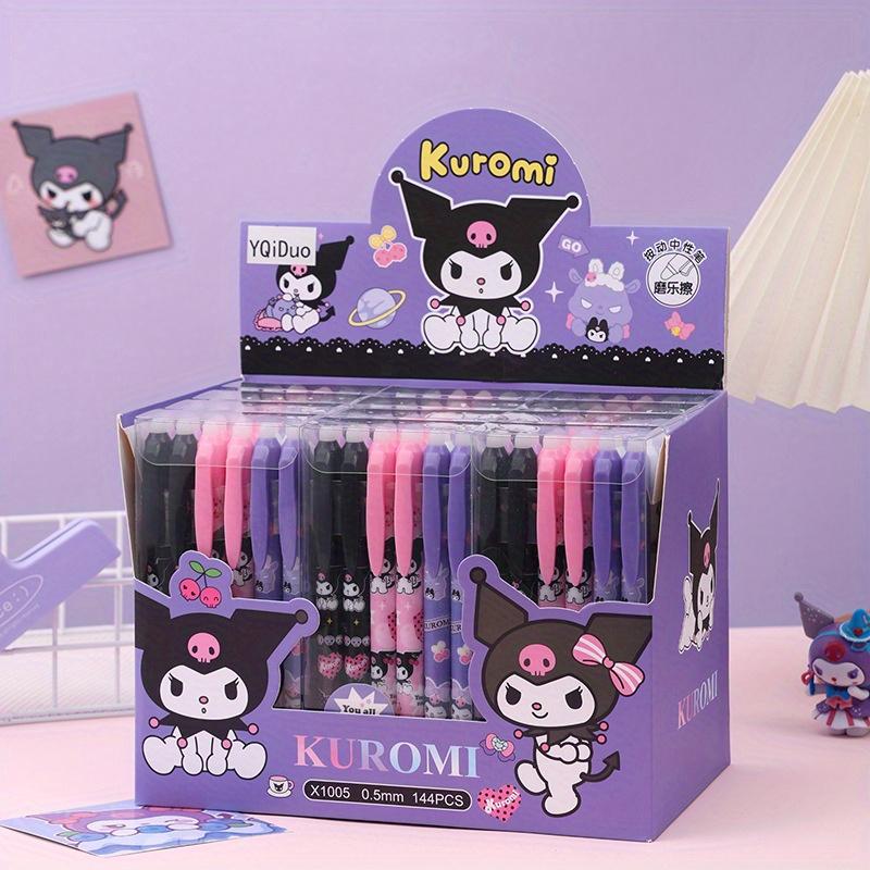 12 шт. Мультяшная гелевая ручка Kuromi Канцелярские принадлежности 0,5 мм Синяя с клипсой Офисная Ручка для письма Личность Офисный Подарок Ручка Оптовая шариковая ручка