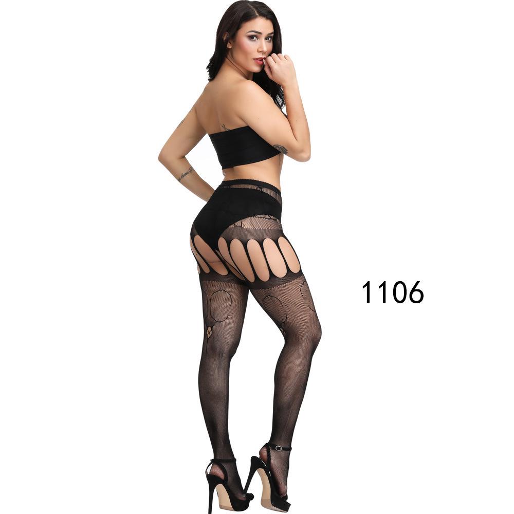High-End Sexy Lingerie Fishnet Stockings with Non-Slip Garter, Nurse & Stewardess Style