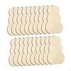 Unfinished Wooden Pumpkin Cutouts Discs DIY Blank Shapes Unpainted Ornaments for Painting