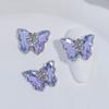 10 шт., ювелирные изделия для ногтей с бабочками, двухслойные сверкающие стразы, привлекательные украшения для дизайна ногтей, женские аксессуары