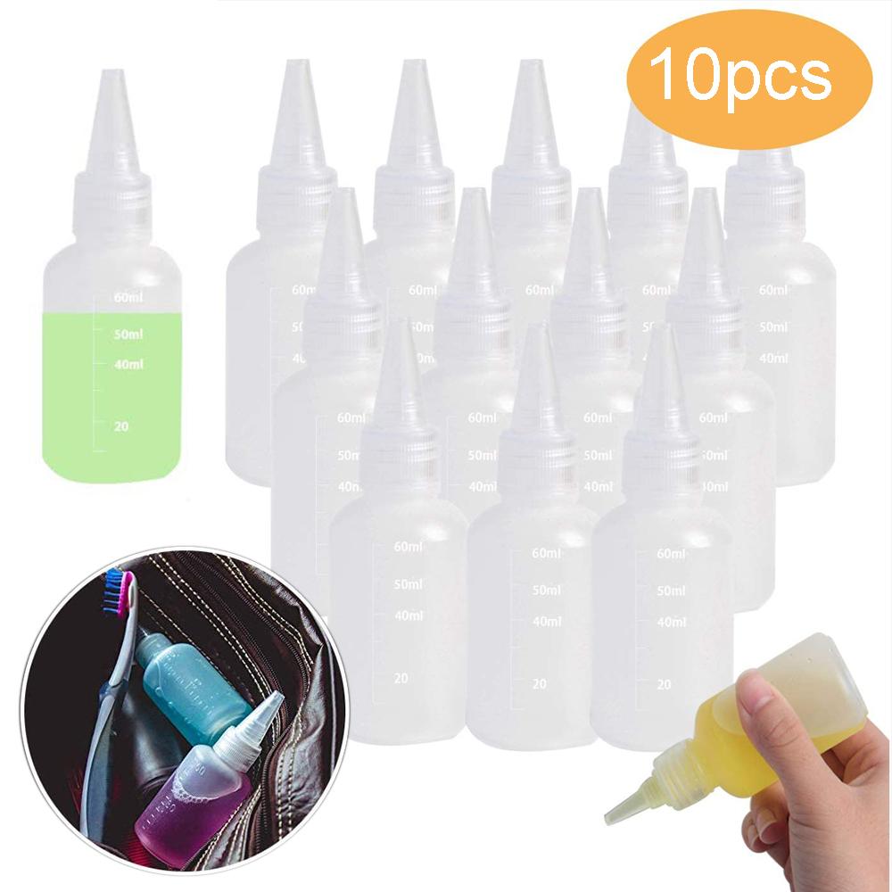 Dispenser with Screw-On Lids Oil Dropper Bottles Glue Bottles Refillable Bottles Pigment Container
