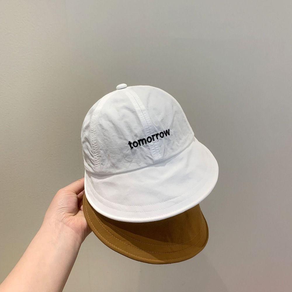 Wide Brim Baby Bucket Hat Cotton Beach Cap Fashion Peaked Cap  Baby