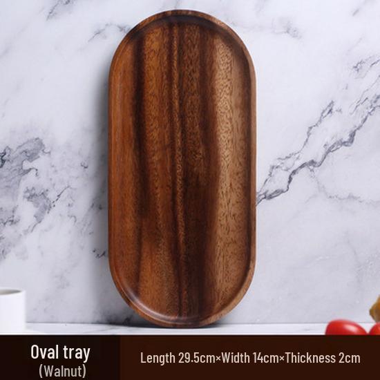 Универсальный поднос из японского ореха – Идеально подходит для подачи чая, фруктов или пиццы в отелях