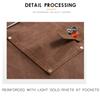 1 Pc Unisex Canvas Work Apron with Tool Pockets Cross-Back Straps Adjustable for Woodworking Painting