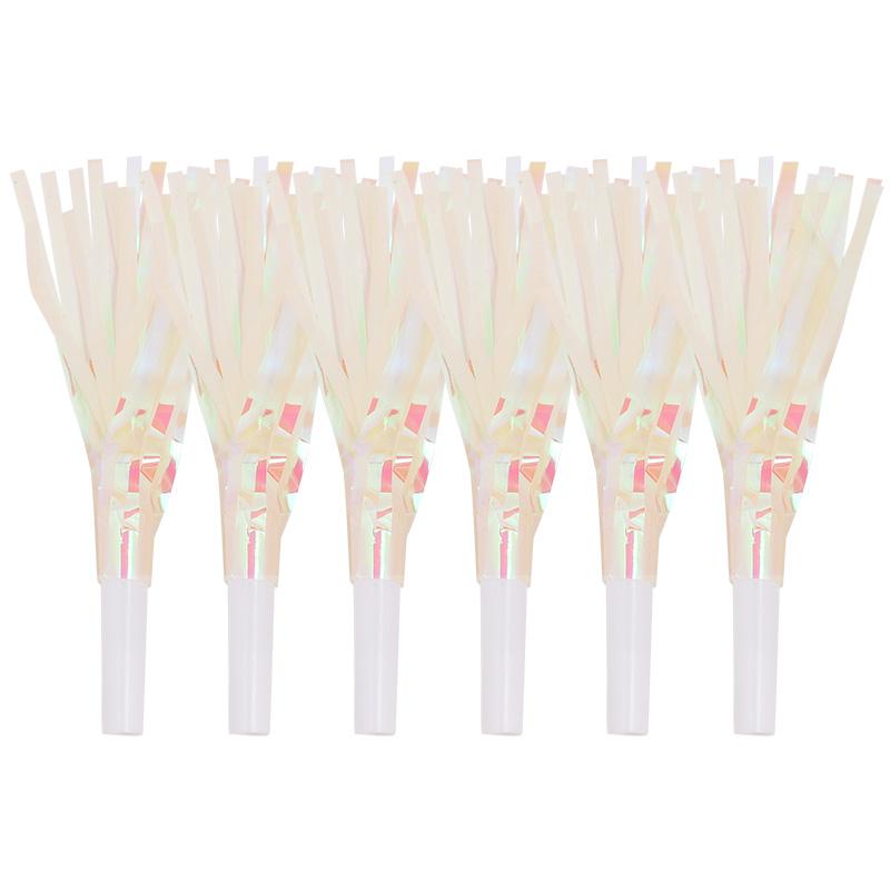 6Pcs Colorful Blowout Whistles Kids Birthday Party Favors Toy Christmas New Year Noise Maker Wedding Gift for Guests Cheer Props