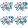 Birthday Ice Cream Candy Balloon Set Birthday Party Aluminum Film Balloon Arrangement Children'S First Year Photo