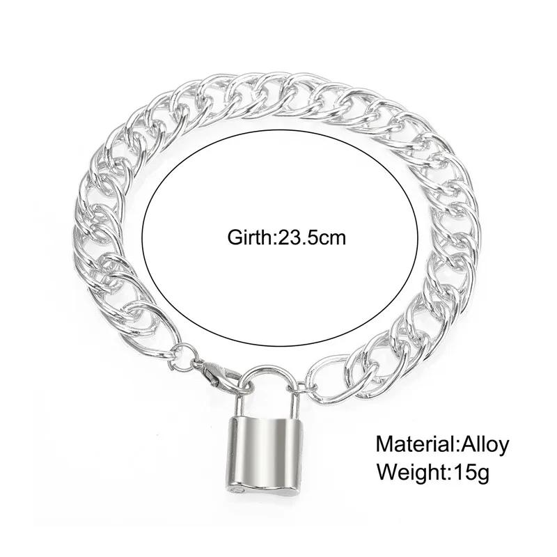 Панк Большой Замок Цепь Браслеты на Ногу для Женщин Панк Цвет Толстая Цепь Браслет на Лодыжку Цепочка на Ногу Летние Украшения