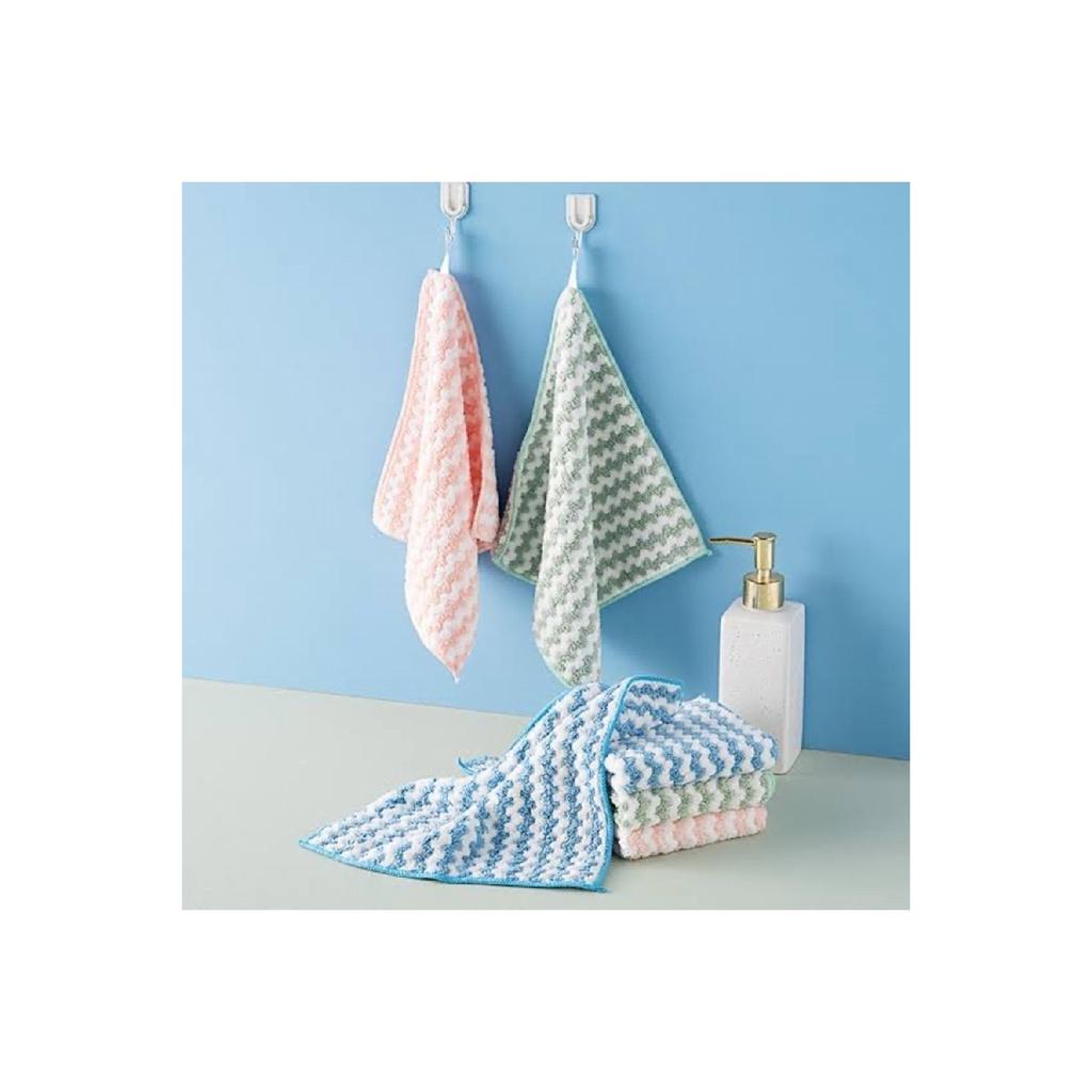 (3 куска) Мягкая текстурированная салфетка из микрофибры 30*30 см для кухни, не устойчива к пятнам и не имеет запаха