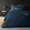 Housse de couette 220 x 240 cm Percale de coton bleu nuit