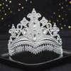 Gold Princess Hair Tiara Shiny Rhinestone Crown Luxury Ethnic Dance Crown  Wedding
