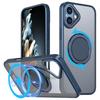 For iPhone 16 Phone Case Ring Kickstand Back Cover Compatible with MagSafe