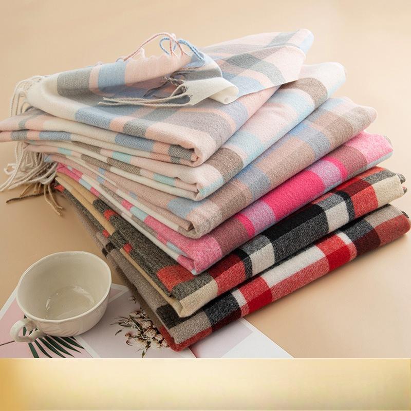 Literary Retro Plaid Imitation Cashmere Scarf Women's Fashion Commuting Versatile Warm Scarf Shawl