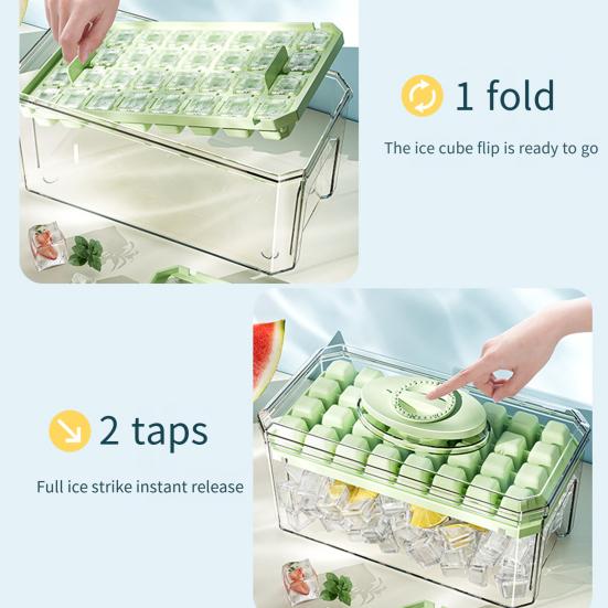 Форма для кубиков льда с крышкой. Лоток для льда. Совок для льда. 32 полости. Устройство для приготовления кубиков льда для морозильной камеры. Легко снимается. DIY Лоток для кубиков льда для виски, коктейля, кофе.