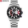CURREN New Top Men's Watches Trendy Men's Waterproof Watches Six -needle Chronograph, Multi -functional Fashion Stream Steel Belt Watch