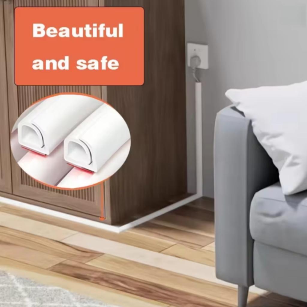 1PC 1/2/3/5/10m Wire Cords Covers Paintable Cable Concealer Cable Hider TV on Wall Wire Hiders Cable Management Cord Hider Wall