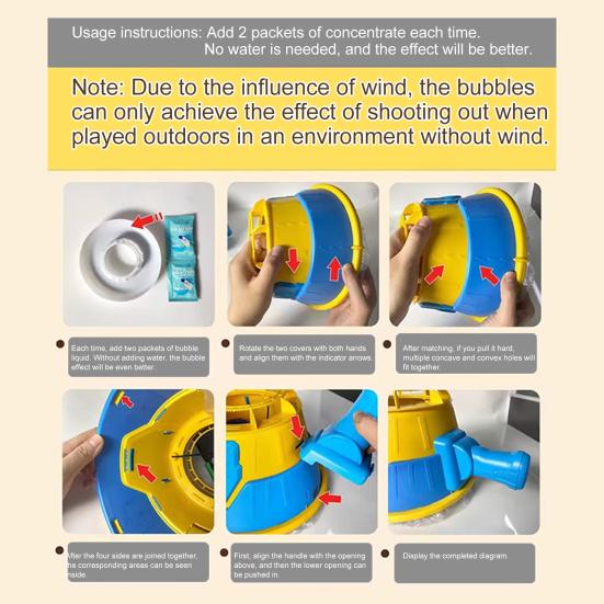 Ручная игрушка-пузыредув для детей, генератор пузырей, не требует батареек, ручная игрушка для пузырей для улицы, для парка, заднего двора, пляжа, для веселья в помещении
