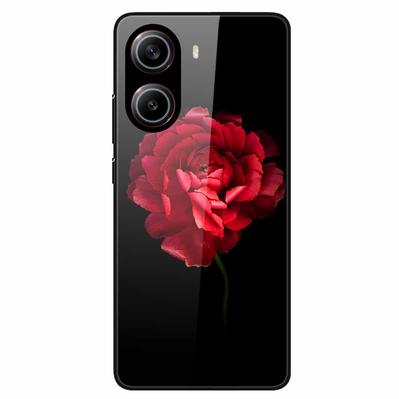 Чехол для Poco X7 Pro 5G Цветочный Жесткая Задняя Крышка Закаленное Стекло Чехлы для Xiaomi Poco X 7 Pro X7Pro Жесткие Чехлы PocoX7Pro 2025 Новый