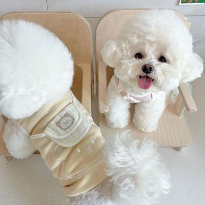 Весна и лето щенок собака милый медведь сумка-мессенджер жилет маленькая собака кошка два фута корейская версия милая одежда для домашних животных