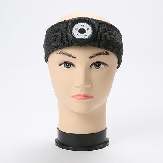 Sweat Headband High Brightness Detachable Light 3 Light-Modes Long Endurance Non-Slip Illumination Breathable