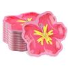 10Pcs Irregular Shape Hibiscus Paper Plates Paper Disposable Dessert Plates  Single Use