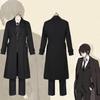 Аниме Bungo Stray Dogs Dazai Osamu Косплей Костюм Черный Тренч Куртка Аниме Мужчины Взрослые Хэллоуин Рождественские Костюмы Пальто